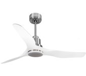 Ventilador de techo Reversible Termostato Dimable Wifi Motor DC Techos Inclinados Mando a Distancia Luz tres tonos Adaptador 2/3 Aspas Hypersilence Memoria