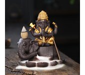 Elephant Head God Ganesha Reflux Incense Stove Decoration Diffuser Southeast Asian Elephant Sitting Lotus Incense Pedestal Craft