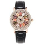 Smartwatches Reloj de pulsera clásico de cristal de lujo para mujer, reloj de pulsera analógico de cuarzo