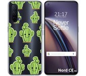 Funda Silicona Transparente para OnePlus Nord CE 5G diseño Cactus Dibujos