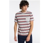 BENDORFF - Camiseta manga corta rayas con bolsillo