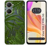 Tumundosmartphone Funda Silicona Transparente para Vivo Y03 / Y28s 5G diseño Jungla Dibujos