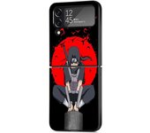 Black PC Hard Case For Samsung Galaxy Z Flip 4 3 5G Funda ZFlip4 Luxury Shockproof Back Phone Coque Narutos Anime Logo