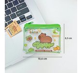 Cartoon PVC Capybara Coin Purse Pouch Cute Wallet Portable Waterproof Mini Storage Bag Key Earphone Organizer For Kids Gifts