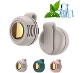 Mini ventilador eléctrico portátil, silencioso y sin aspas, con 3 velocidades y clip para camisa, mini ventiladores Whirlwind con clip para cintura, ventilador de cuello manos libres de 3 velocidades (verde)