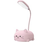 Lámpara de Mesa LED con forma de Gato, Brazo flexible, recargable por USB, Protección ocular, lámpara de Lectura