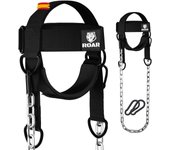 Roar® Arnés de Cuello Levantamiento de Pesas Entrenador Correa Gruesa Cuello para Desarrollo del Entrenamiento Sombrero Resistencia Fuerza Constructor Muscular Cadena Ejercicio Levantamiento Pesas