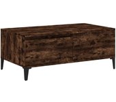 vidaXL Mesa de centro madera contrachapada 90x50x36,5 cm Blanco, Negro, Blanco brillante Mesita de Salón o Comedor o Auxiliar Mesa de Café Meuble Salón