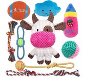 Juguetes para Perros Pequeños, Juguetes De Peluche para Perros Interactivos, Cuerdas para Masticar Y Dentición, Selección De Juguetes para Mascotas, Paquetes De Regalo