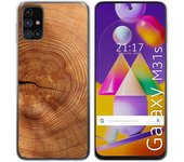 Tumundosmartphone Funda Gel Tpu para Samsung Galaxy M31s diseño Madera 04 Dibujos