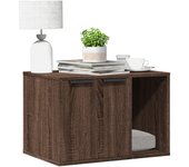 vidaXL Mueble arenero de gatos madera ingeniería 60x40x40 cm en color Negro/Gris hormigón/Madera antigua y más | almacenamiento funcional diseño moderno para baño dormitorio sala