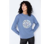 Victorio & Lucchino - Sudadera grafica floral con cuello Perkins