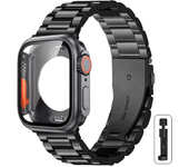 Change to Ultra Case+Band For Apple Watch 46mm 44 42mm 45mm Metal Stainless Steel strap for iWatch series Series 10 9 8 7 6 SE 5