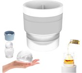 Molde de silicona para cubitos de hielo de fusión lenta apilable de grado alimenticio para hacer cubitos de hielo de whisky, esferas de hielo grandes de 2,5 pulgadas, molde para cubitos de hielo de whisky, molde de silicona para cubitos de hielo