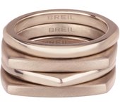 BREIL Colección TETRA, Anillo Mujer en Acero Coloreado, Ideas de Regalos para Mujer
