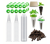 120pcs Hydroponic Garden Accessories Pod Kit Including Grow Baskets Transparent Insulation Lids Plant Grow Sponges Labels For Se