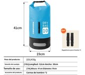 10L/20L PVC Waterproof Dry Bag with Pocket Outdoor Diving Foldable Storage Beach Swimming Bag Rafting River Ocean Backpack
