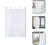 Cortina De Cocina - 100x220cm - Cortinas De Cocina Semitransparentes, Cortinas Transparentes Para Cocina, Comedor, Marco De Puerta, 1 Pieza De Cortina De Gasa Fina Con Bordado Blanco 2025 Nuevo Caliente