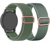 2Pack 18/20/mm Nylon Elastic Strap Braided Loop For Garmin Venu/forerunner245 Stretchy Wristband for Samsung Watch/Huawei Watch