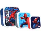 Pack Spiderman, Porta Meriendas Spiderman, 3 en 1, Fiambrera Spiderman, Sandwichera Spiderman, Niñas, Niños, Infantil, Color Mix, 12 x 12 x 6 cm. Kiglam