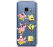 Funda original compatible con Samsung Galaxy S9 - Bob Esponja y Patricio 3 poses