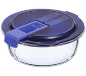 Luminarc Easy Box - Recipiente Redondo 0.67L Vidrio Hermético con Válvula