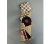 Libros de madera discos LP estante colgante estante de pared estante deco Sulda Libros de madera discos LP estante colgante estante de pared estante deco Sulda