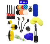 12/4 Pcs Electric Drill Brush Kit scrubber Cleaning Brush For Carpet Glass Car Kitchen Bathroom toilet Cleaning Tools household