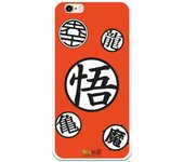 Funda original compatible con iPhone 6 o 6S con un diseño de Dragon Ball Z Simbolos
