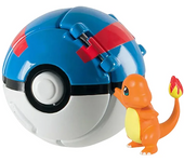 Pokemon Elf Ball Figure Pikachu Charizard Blastoise Mewtwo Pocket Monster Variant Pokeball Deformation Toys Action Model Gift