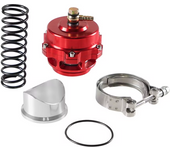 High Quality Universal 50mm Turbo Blow Off Valve V-Band With Weld On Aluminum Flange Turbocharge Pipe Black/Blue/Red/Silver