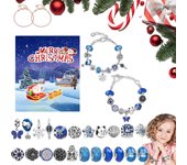 Calendario de Adviento 2024 de Charmhuts, calendario de Adviento con pulseras de abalorios navideños, juego de 24 calendarios de cuenta regresiva para Navidad, Charmhuts Christmas, 22 cuentas, 2 pulseras