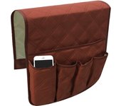 Organizador de Brazo para Sofá con Bolsillos - Porta Teléfono y Revistas - Almacenamiento para Sillón Reclinable - 35 X 13 Pulgadas