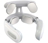 4-head Cervical Massager Strength Adjustment USB Charging Intelligent Voice Heating Neck Massager Neck Care White