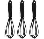 Batidora de Huevos Batidor de Silicona 3 Unidades - Utensilios Cocina