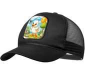MERCHANDMANIA GORRA NEGRA CON REJILLA el patito feo cuento niños infantil dibujos moda deporte