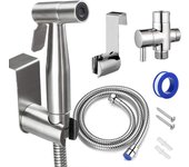 Kit de rociador de bidé para inodoro, rociador de pañales de acero inoxidable de primera calidad, rociador de pañales de tela Shattaf, rociador de limpieza de fondo perfecto y accesorio de ducha