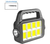 Portable Solar USB Rechargeable Flashlight COB LED Super Bright Torch Outdoor Camping Fishing Emergency Working Lantern
