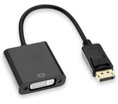 Ociodual Cable de DisplayPort Macho a DVI Hembra Negro Adaptador Conversor Convertidor de Video Full HD 1080p para PC Portátil