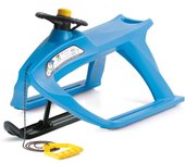 Prosperplast Trineo Alto de Acero con Volante y Bocina - Color Azul - Tamaño 91x45x50 Cm