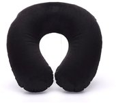 Cojín de viaje en forma de U, inflable portáril para Cuello, soporte para columna Cervical, cojín Corte de Felpa, Elementos Esenciales para dormir en la oficina, 1 UD.