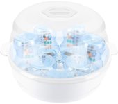 Esterilizador de microbiberones, esterilizador de microbiberones, esterilizador a vapor, apto para 6 biberones, chupetes, vasos en 2 a 6 minutos