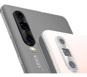 Actecom Protector de cámara Compatible con Huawei P30 Pro Marco Protector de Camara Negro Aluminio Lente Relieve Adhesivo