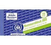 AVERY Teclado numérico Zweckform 1 - 1000, 105 x 53 mm, 5 colores
