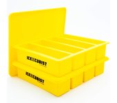 Molde rectangular Collins para cubitos de hielo con tapa - Para cócteles, whisky, mantequilla y más - Silicona sin BPA - 2 bandejas - 4 cubitos de hielo grandes por bandeja