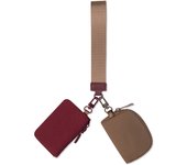 2 PCS Mini Zip Around Wristlet keychain lulu Wallet Gift for Mum Wristlet Portable wallet Coin Purse Mini Women Coin Pockect