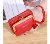 Cartera De Moda Para Mujer Con Correa En La Caja Corto Gran Capacidad Monedero Clip Para Dinero Con Varias Posiciones De Tarjetas