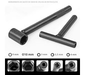 Motorcycle Engine Valve Adjustment Tool Square Hexagon Socket T Spanner Valve Screw Wrench 3/3.5/4mm 8mm 9mm 10mm For GY6 Scoote