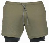 Niucom pantalón deportivo corto para hombre con forro interior y bolsillo para móvil pantalones para fitness ejercicio gimnasio crossfit running