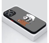 Cartoon bare bears For Apple iPhone 15 14 13 12 11 mini Pro Max 8 7 6S 6 XR X XS Plus Frosted Translucent Phone Case